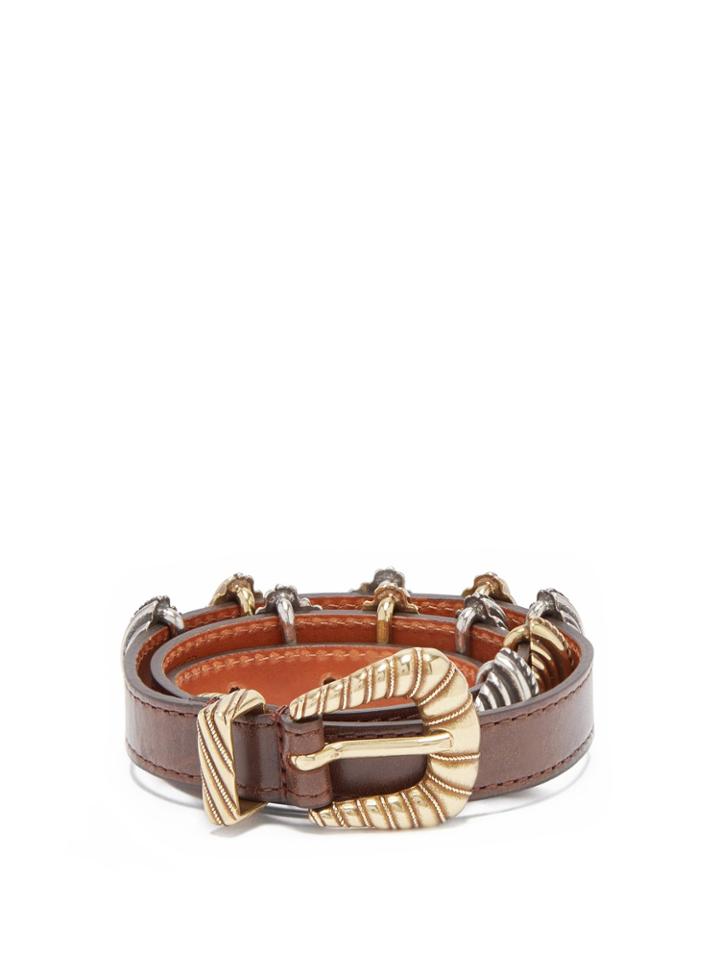 Etro Buckle-embellished Leather Belt