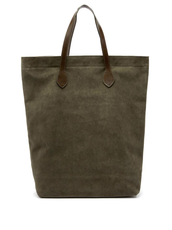 Officine Générale Rectangular Suede Tote Bag