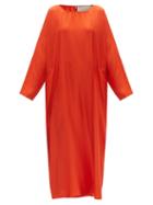 Matchesfashion.com Asceno - Rhodes Silk-twill Maxi Dress - Womens - Orange