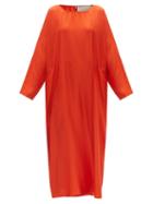 Matchesfashion.com Asceno - Rhodes Silk-twill Maxi Dress - Womens - Orange