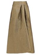 Matchesfashion.com Roland Mouret - Mulligan Lam Cloqu Skirt - Womens - Gold