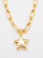 Timeless Pearly - Star-pendant Gold-plated Choker - Womens - Yellow Gold