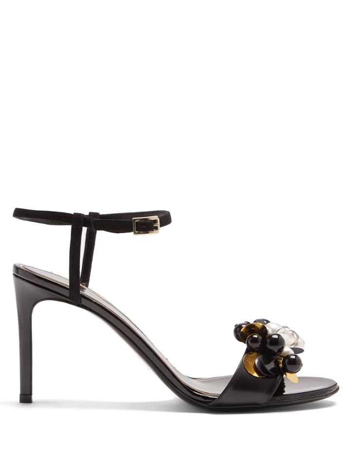 Lanvin Embellished Leather Sandals