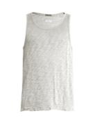 Atm Distressed-hem Cotton-blend Tank Top