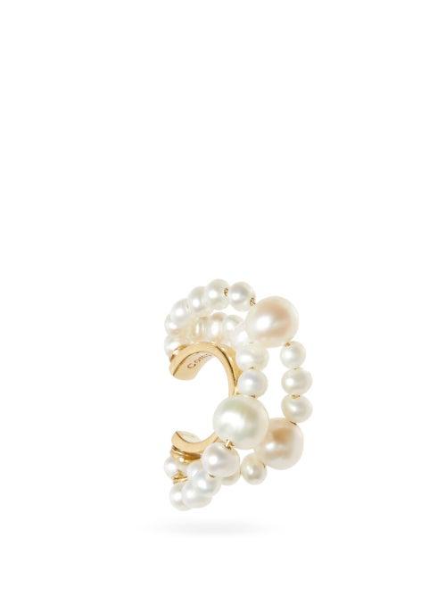 Matchesfashion.com Completedworks - Cumulus Pearl & 14kt Gold-vermeil Ear Cuff - Womens - Pearl