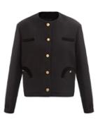 Blaz Milano - Missy Collarless Cotton-blend Tweed Jacket - Womens - Black