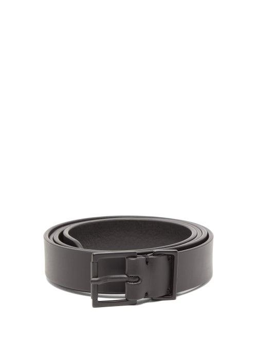 Maison Margiela - Buckled Leather Belt - Mens - Black