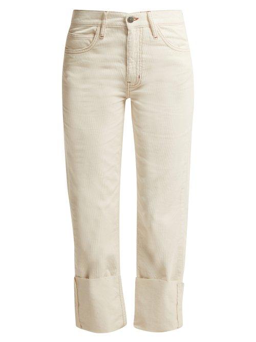Matchesfashion.com M.i.h Jeans - Phoebe High Rise Corduroy Trousers - Womens - Ivory
