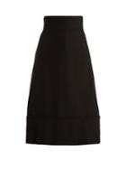 Goat A-line Wool-crepe Midi Skirt