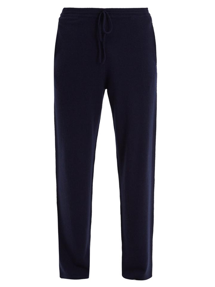 Allude Drawstring-waist Cashmere Track Pants