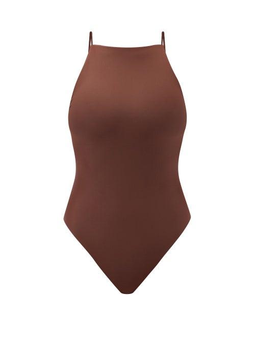 Matchesfashion.com Jade Swim - Nova Halterneck Swimsuit - Womens - Brown
