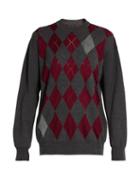 Alexander Wang Argyle Intarsia-knit Sweater