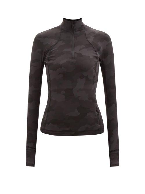 Lululemon - Rulu Run Half-zip Camo-jersey Top - Womens - Black Multi