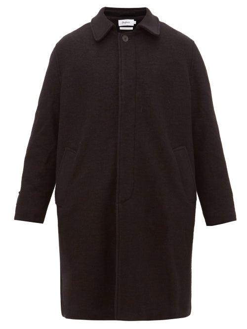 Matchesfashion.com Schnayderman's - Single Breasted Wool Overcoat - Mens - Black