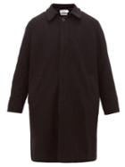 Matchesfashion.com Schnayderman's - Single Breasted Wool Overcoat - Mens - Black