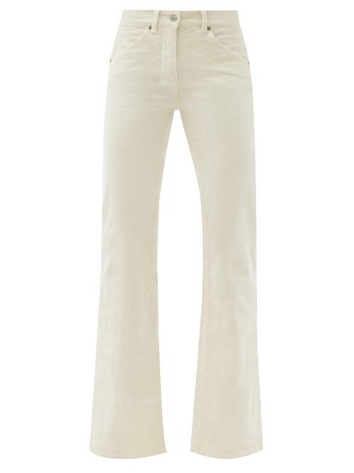 Matchesfashion.com Nili Lotan - Celia Cotton-blend Corduroy Wide-leg Trousers - Womens - Ivory
