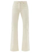 Matchesfashion.com Nili Lotan - Celia Cotton-blend Corduroy Wide-leg Trousers - Womens - Ivory