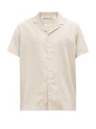 Matchesfashion.com Schnayderman's - Cuban-collar Poplin Shirt - Mens - Beige