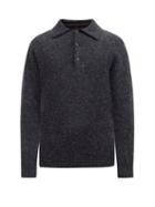 Howlin' - Ghost Point-collar Wool Sweater - Mens - Dark Grey