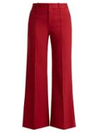 Matchesfashion.com See By Chlo - City Cotton Blend Wide Leg Trousers - Womens - Red
