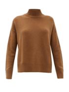 Matchesfashion.com Allude - High Neck Cashmere Sweater - Womens - Camel