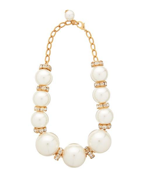 Matchesfashion.com Dolce & Gabbana - Faux Pearl Embellished Necklace - Womens - Pearl