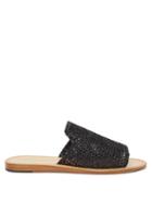 Matchesfashion.com Dolce & Gabbana - Braided Faux-raffia Slides - Mens - Black
