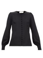 Matchesfashion.com Goat - Jude Silk Crepe De Chine Blouse - Womens - Black
