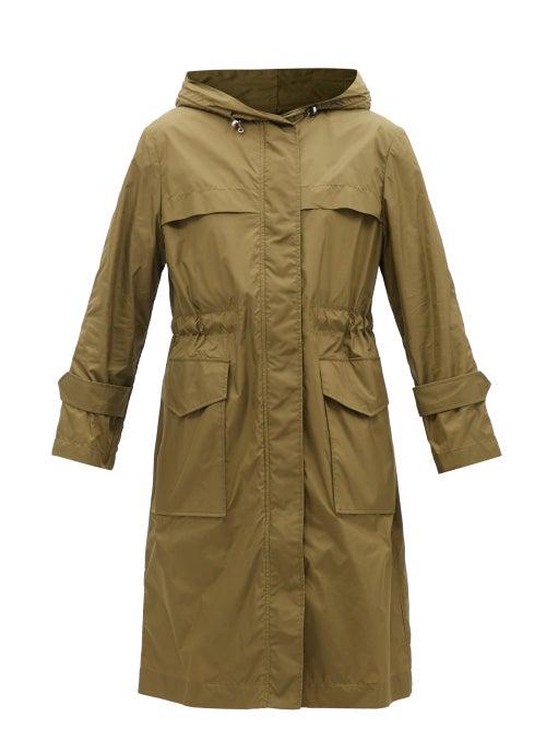 Moncler - Hiengu Patch-pocket Shell Coat - Womens - Khaki