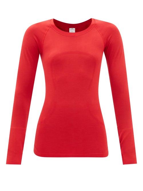 Lululemon - Swiftly 2.0 Technical-mesh Long-sleeved T-shirt - Womens - Burgundy