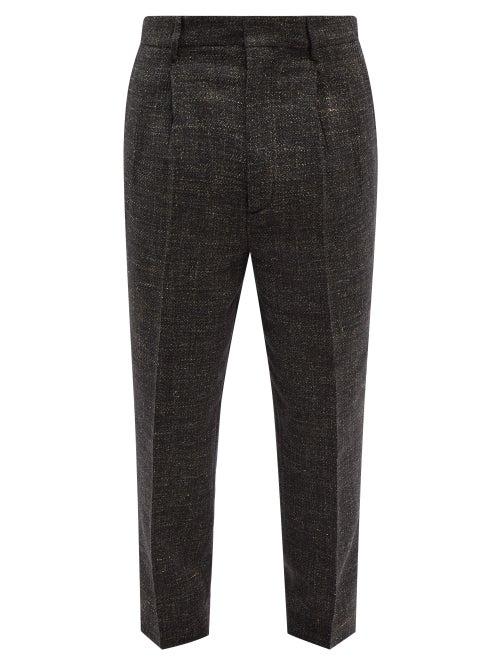 Raey - Tapered Wool-blend Twill Suit Trousers - Mens - Charcoal