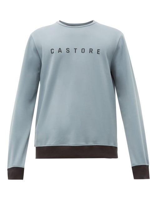Matchesfashion.com Castore - Ribiero Logo Print Neoprene Sweatshirt - Mens - Grey