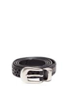 Matchesfashion.com Our Legacy - Perforated Leather Belt - Mens - Black