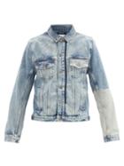 Matchesfashion.com Ksubi - Jinx Remix Washed-denim Jacket - Mens - Light Blue