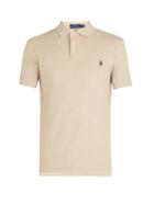 Matchesfashion.com Polo Ralph Lauren - Logo Embroidered Cotton Piqu Polo Shirt - Mens - Beige