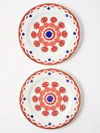 La Doublej - X Von Bartha Miki Set Of Two Dessert Plates - Womens - Red Multi