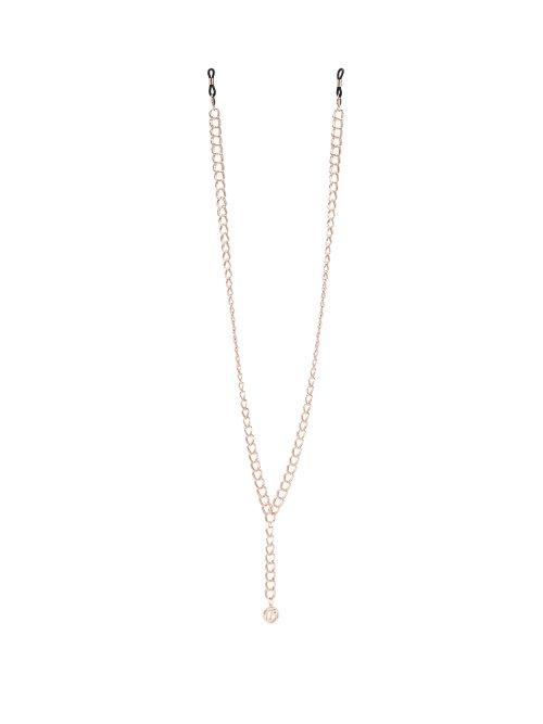 Matchesfashion.com Linda Farrow - Logo Pendant Sunglasses Chain - Womens - Rose Gold