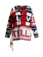 Matchesfashion.com Stella Mccartney - All Is Love Waterfall Panel Sweater - Womens - Red Multi