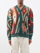 Ahluwalia - Ongoye Patterned Cardigan - Mens - Green Multi