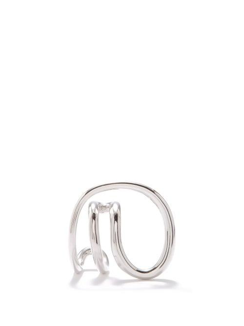 Charlotte Chesnais - Round Trip Sterling Silver Ear Cuff - Womens - Silver