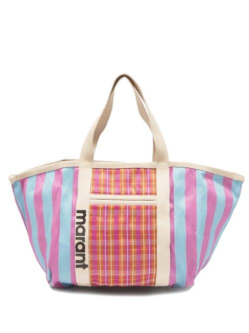 Isabel Marant - Warden Striped Nylon Tote Bag - Womens - Blue Multi
