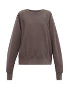 Matchesfashion.com Les Tien - Loopback Cotton Sweatshirt - Womens - Dark Grey