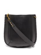 Isabel Marant - Oskan Whipstitched Leather Shoulder Bag - Womens - Black