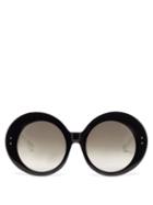Matchesfashion.com Linda Farrow X Paco Rabanne - X Paco Rabanne Donyale Oversized Sunglasses - Womens - Black White