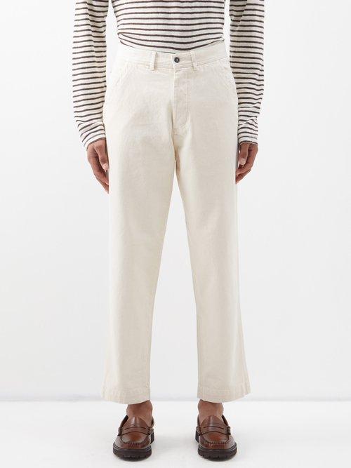 Officine Gnrale - Preston Cotton-twill Chino Trousers - Mens - Cream