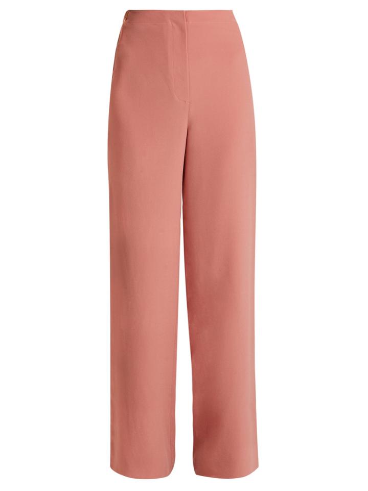 Roksanda Petra Piped Silk-crepe Trousers