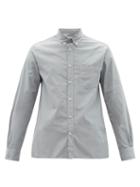 Mens Rtw Officine Gnrale - Arsene Cotton-poplin Shirt - Mens - Light Grey