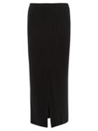 Matchesfashion.com Allude - Slit Hem Ribbed Cashmere Skirt - Womens - Black