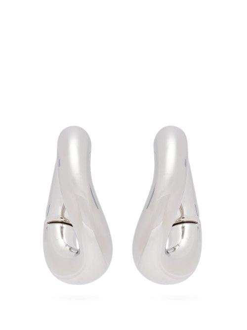 Matchesfashion.com Balenciaga - Small Silver Tone Hoop Earrings - Womens - Silver