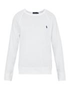Matchesfashion.com Polo Ralph Lauren - Logo Embroidered Cotton Jersey Sweatshirt - Mens - White